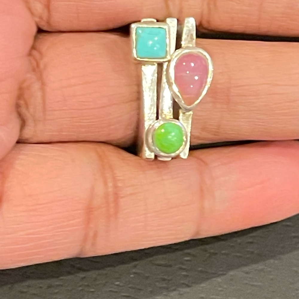 Vintage Barse Sterling Silver Stackable Set/Size-6 - image 5